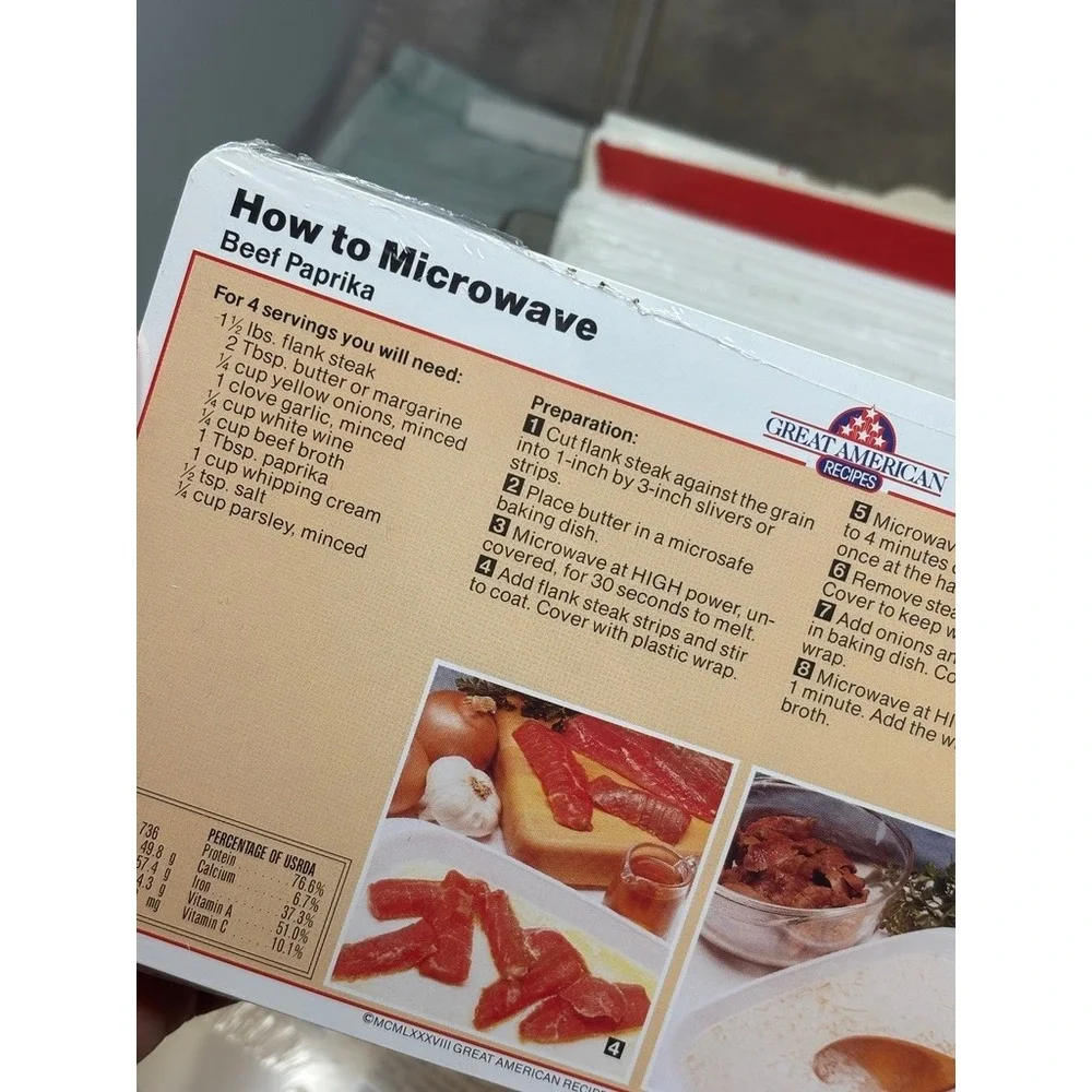 Vintage Great American Recipes Card Collection Box Set 1988 Microwave Cooking